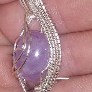 Amethyst pendant necklace. Handmade